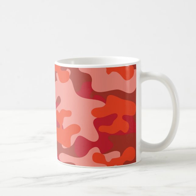 Taza De Café Sombras del camuflaje rojo (Derecha)