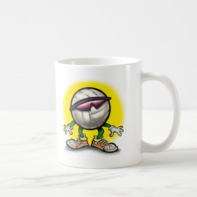 Taza De Café Sombras del voleibol (Derecha)