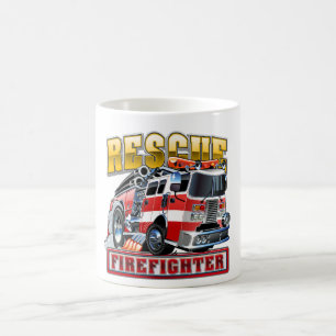 Taza De Café sombrero camionero de camión de bomberos personali