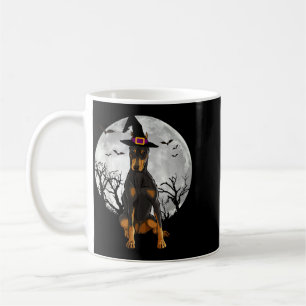 Taza De Café Sombrero de bruja de perro Doberman Pinscher espan