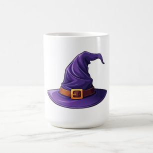 Taza De Café sombrero de bruja morado de Halloween