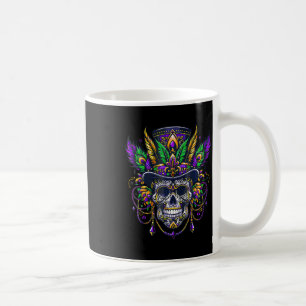 Taza De Café Sombrero de cráneo de Mardi Gras Doctor Brujo de N