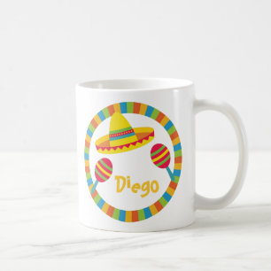Taza De Café Sombrero de Fiesta Colorido Maracas