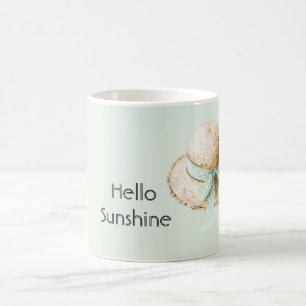 Taza De Café Sombrero de Paja de Arco de Menta Sol