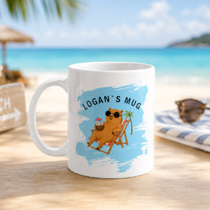 Taza De Café Sombrero de verano personalizado de carpincho de p