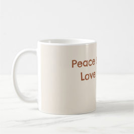 Taza De Café Sombrero Groovy de Paz Amor Crema Flor