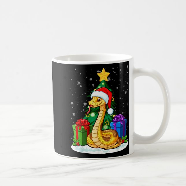 Taza De Café Sombrero Santa Serpiente Navidad Pijama Animal Cut (Derecha)