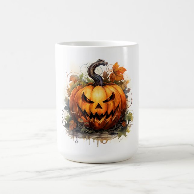 Taza De Café Sombrío Jack-O-Lantern (Centro)