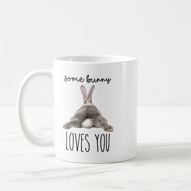Taza De Café Some Bunny Loves You – Cute Rabbit Mug for Bunny  (Izquierda)