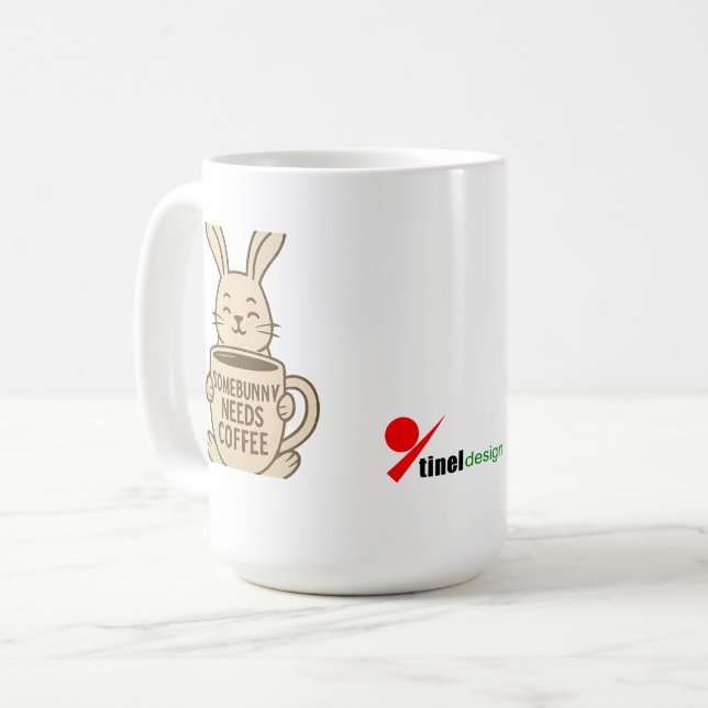 Taza De Café Somebunny necesita café (Anverso izquierdo)