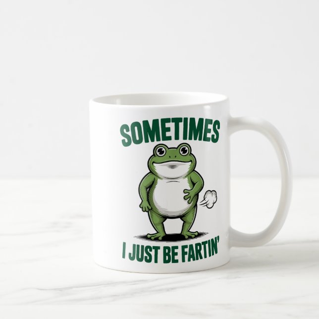 Taza De Café Sometimes I Just Be Farting Frog Christmas Funny F (Derecha)