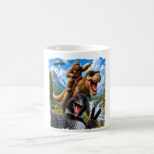 Taza De Café somormujo común Selfie Pie Grande T-Rex OVNI Regal