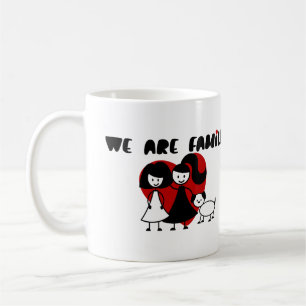 Taza De Café Somos familia Gay/lesbiana familia dos mujeres y p