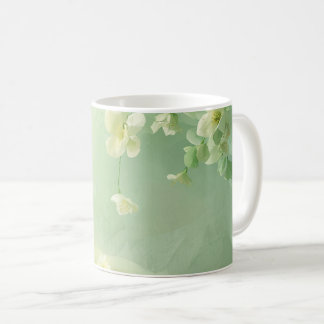 Taza De Café soñador Floral de Salvia Suave y Verde Menta