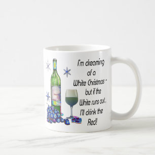 Taza De Café Soñando con el navidad blanco, regalos divertidos