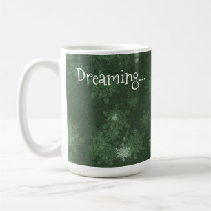 Taza De Café Soñando con los Navidades blancos con copos de nie