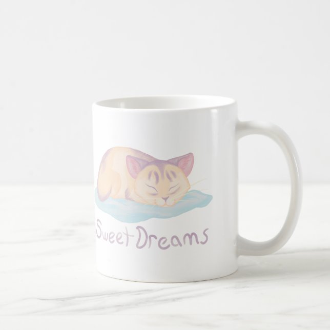 Taza De Café Soñando gatito (Derecha)