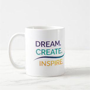 Taza De Café Soñar. Crear. Inspira.