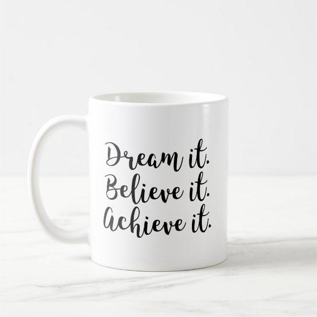 Taza De Café Sóñelo, créalo, alcáncelo (Izquierda)