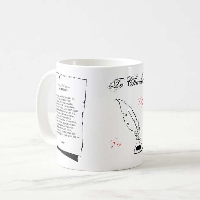 Taza De Café Soneto 127 de Shakespeare (Anverso izquierdo)