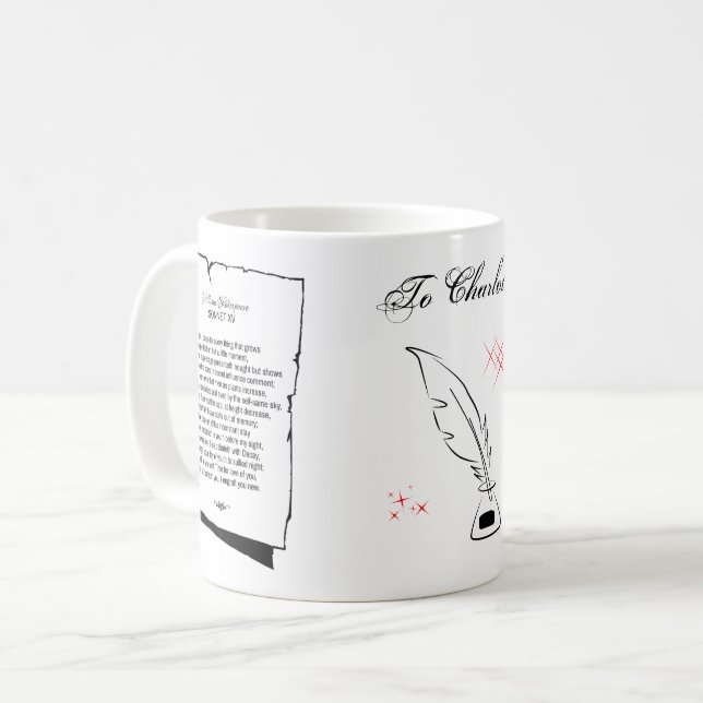 Taza De Café Soneto 15 de Shakespeare (Anverso izquierdo)
