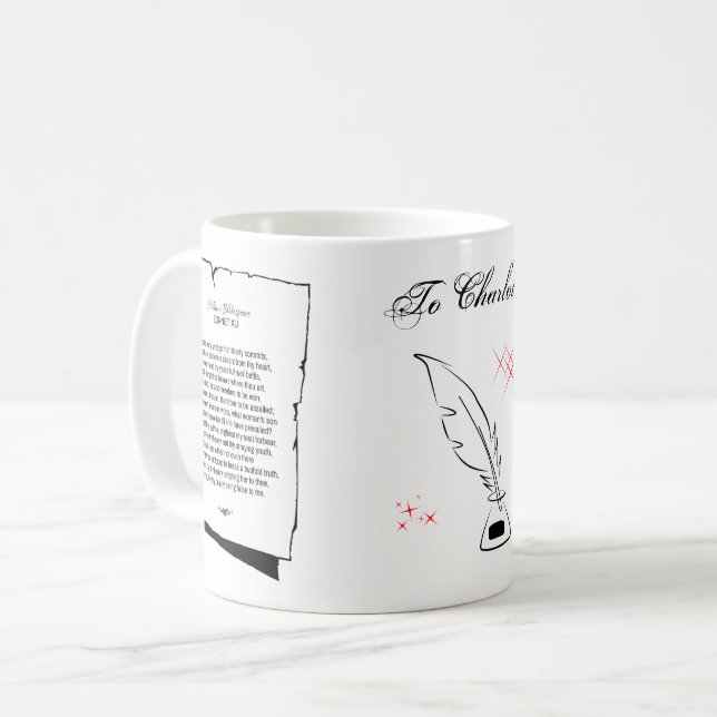 Taza De Café Soneto 41 de Shakespeare (Anverso izquierdo)