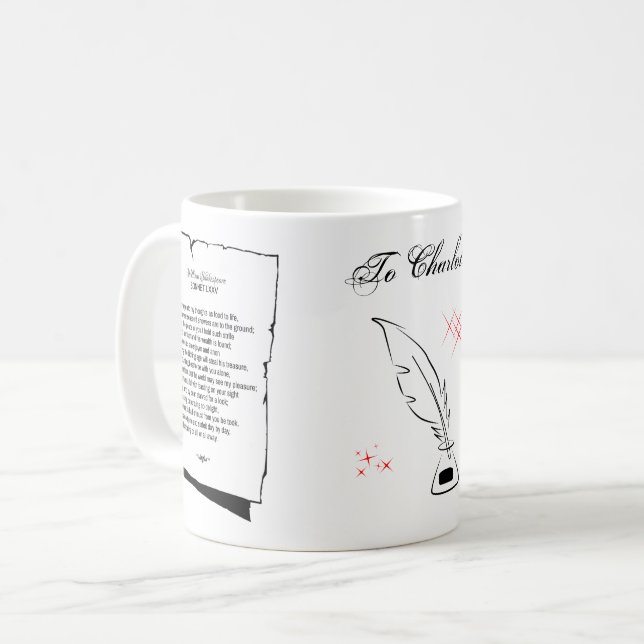 Taza De Café Soneto 75 de Shakespeare (Anverso izquierdo)