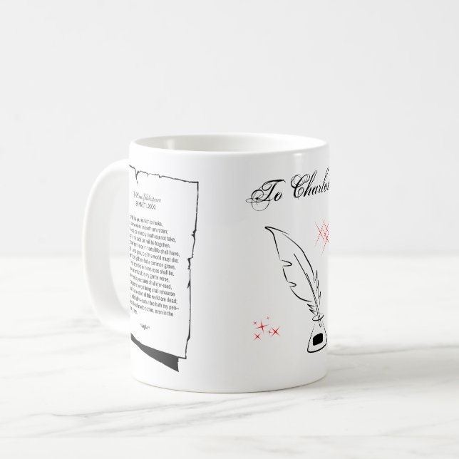Taza De Café Soneto 81 de Shakespeare (Anverso izquierdo)