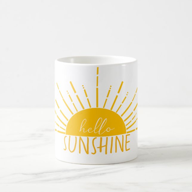 Taza De Café Sonido amarillo simple y moderno (Centro)
