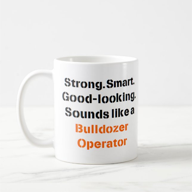 Taza De Café sonido de operador de bulldozer Mug (Izquierda)