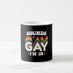 Taza De Café Sonidos Orgullosos Groovy LGBT Gay Estoy Dentro