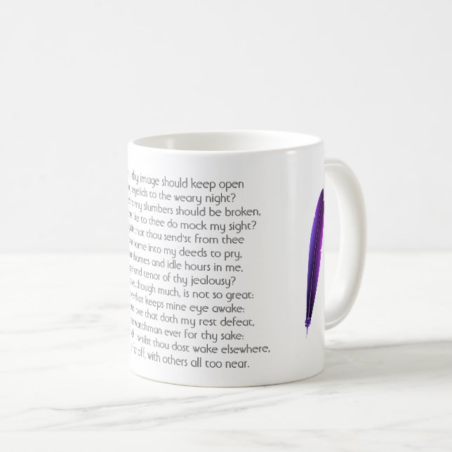 Taza De Café Sonnet Shakespeare 61 | Café de dos tonos (Anverso derecho)