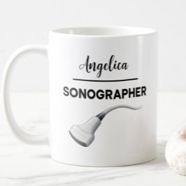 Taza De Café SONÓGRAFO Regalo de ecografista de nombre personal
