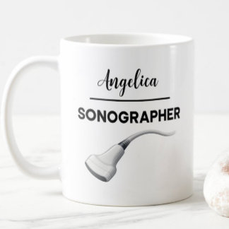 Taza De Café SONÓGRAFO Regalo de ecografista de nombre personal