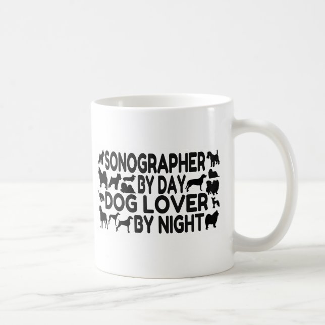 Taza De Café Sonographer Dog Lover (Derecha)
