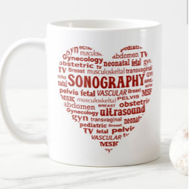 Taza De Café Sonography Specialty Red Heart Sonographer Gift