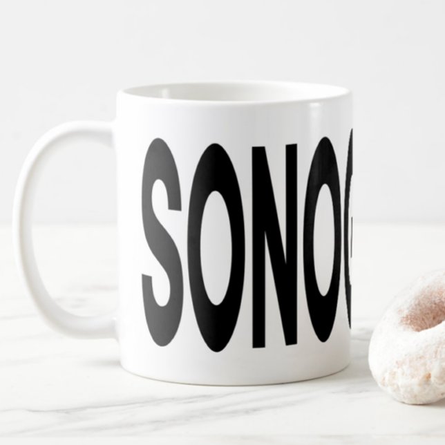 Taza De Café SONOGRAPHY Typography Ultrasound Gift (Subido por el creador)