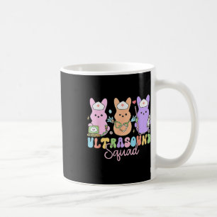 Taza De Café Sonoro de conejillos de pascua de ultrasonido retr