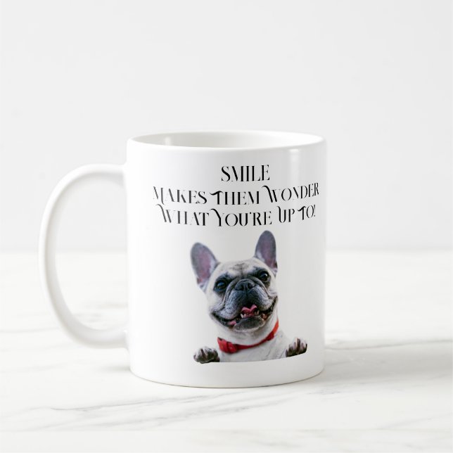 Taza De Café Sonreír Bulldog francés - Mug (Izquierda)
