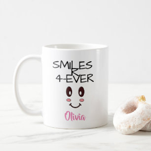 TAZA DE CAFÉ SONRÍAS R 4-JAMÁS (PERSONALIZADAS)