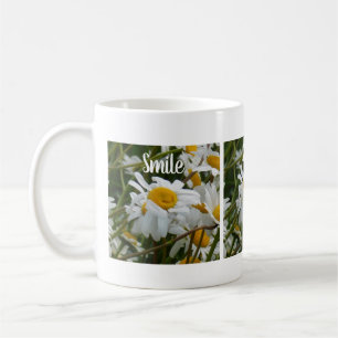 Taza De Café Sonríe - Flor Feliz Cara Sonriente Margarita Café
