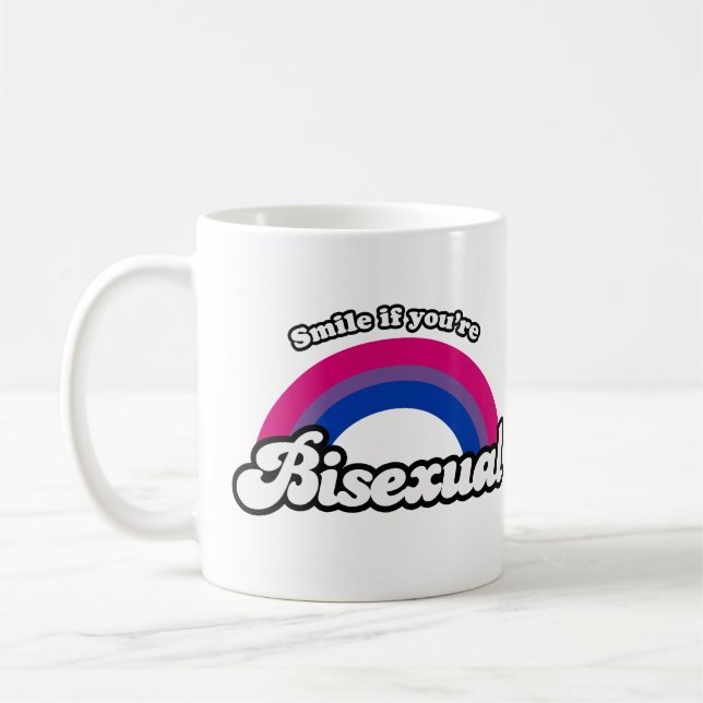 Taza De Café Sonríe si eres bisexual (Izquierda)