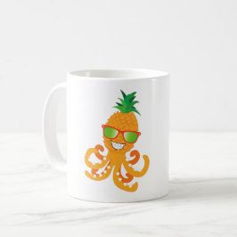 TAZA DE CAFÉ SONRIENTE DIVERTIDO PINEAPPLE TROPICAL EXÓTICO OCT