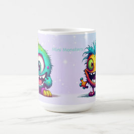 Taza De Café Sonriente Mini monstruo mutante