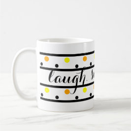 Taza De Café Sonrisa cita puntos de Polka Naranja amarillo