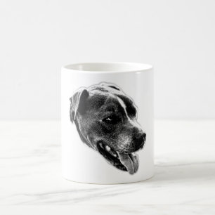 Taza De Café Sonrisa de confianza Pitbull Mix Retrato Mug