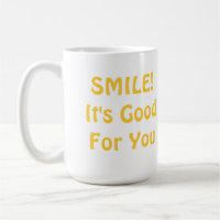 ¡SONRISA! Es bueno para usted. Amarillo