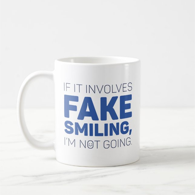 Taza De Café Sonrisa falsa (Izquierda)