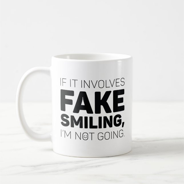 Taza De Café Sonrisa falsa (Izquierda)