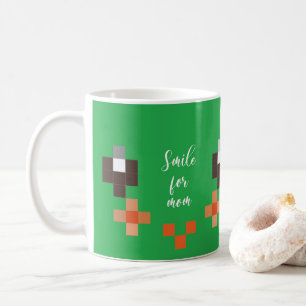 Taza De Café Sonrisa por mamá morado en la bruma con sonrisa